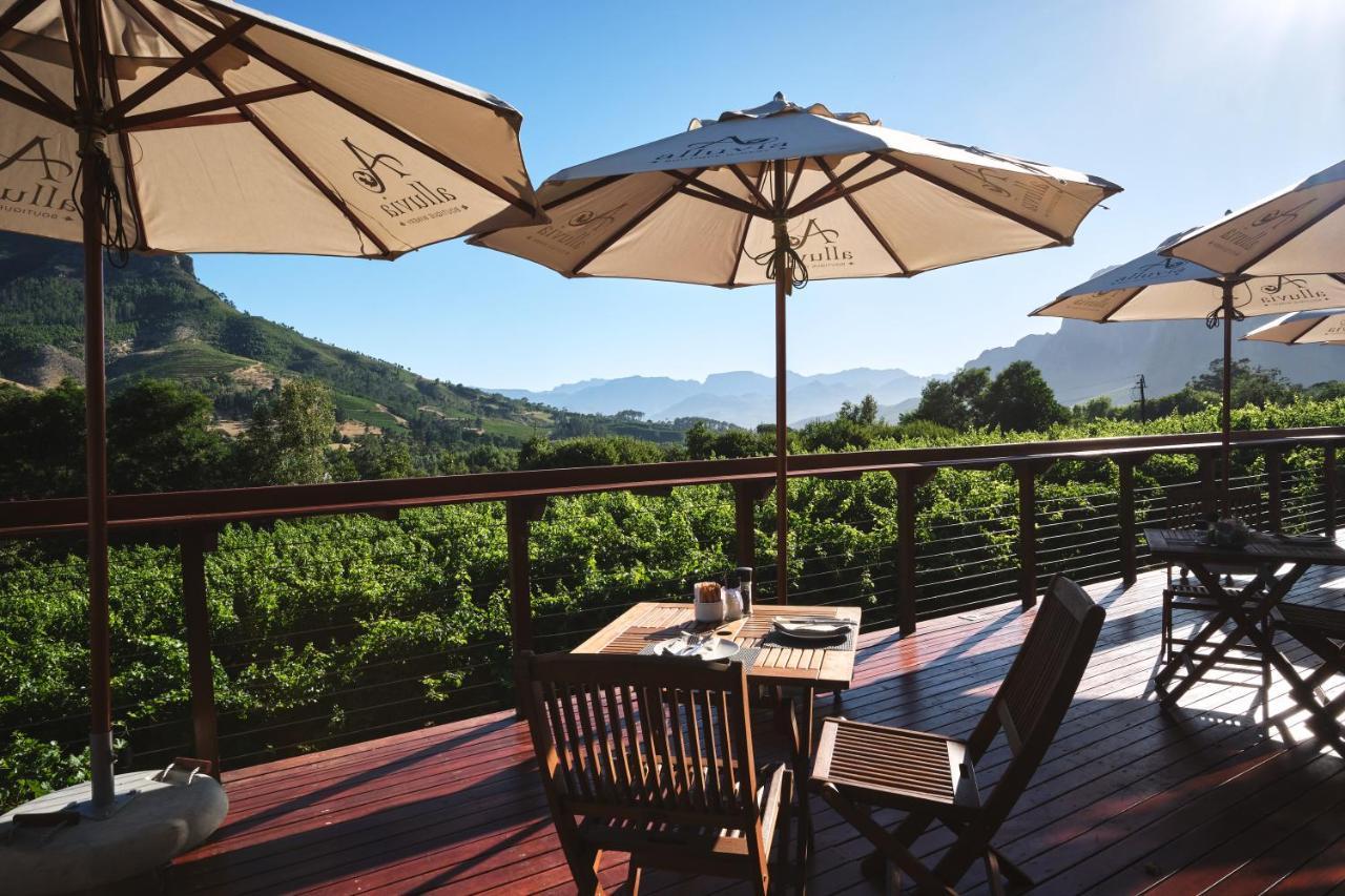 Alluvia Boutique Winery & Luxury Accommodation Stellenbosch Kültér fotó The restaurant at the Château de Chaumont